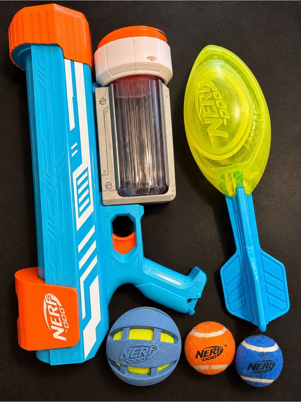 NERF Dog Ultimate Fetch Bundle | Launcher, Football & Ball | M/L Dogs